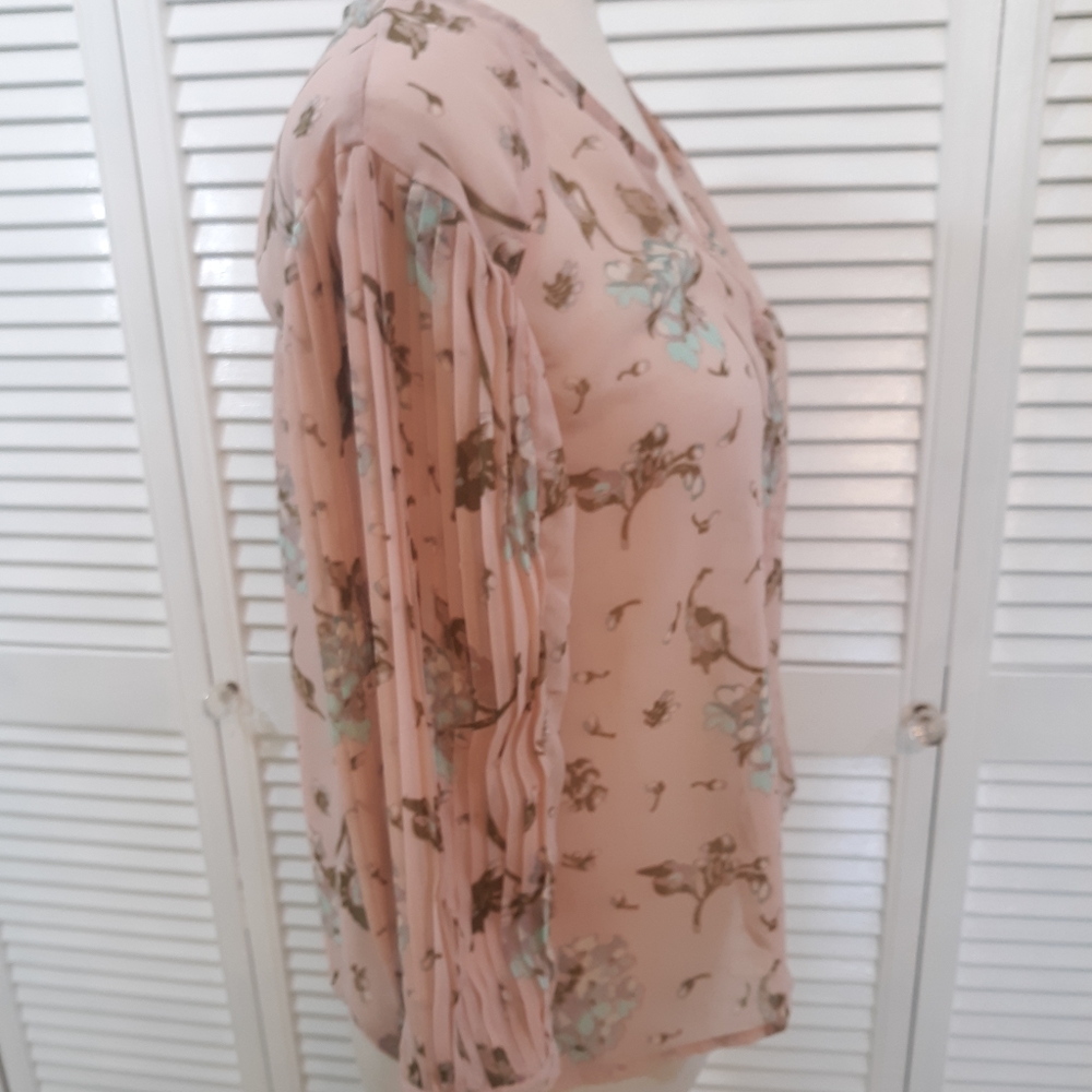 Anthro kimchi blue sheer blouse top small *D - Picture 5 of 6